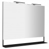 SAPHO ERUPTA 120 x 95cm zrkadlo s LED osvetlením, s poličkou, čierna matná, ERU325