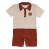 Mamatti Body s nohavičkami Baby Fox - béžová/hnědá