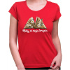 Fajntričko Vin Tričko - Knihy sú moja terapia, Farba **červená**, Strih/ Variant Pánsky / UNISEX