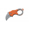 Vega FOX knives FX-535 O MINI-KA ORANGE malý vreckový nôž - karambit 2,5 cm, oranžová, FRN