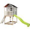 Detský záhradný domček EXIT Loft 700 drevený sivý