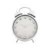 Karlsson 6019WH dizajnové stolové hodiny/budíkbiela, priemer 30 cm