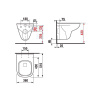 Jika DEEP Závesné WC 51x36cm, Rimless H8206140000001
