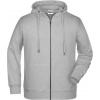 DAIBER JN 8026 / Pánska mikina s kapucňou - grey heather XXXL