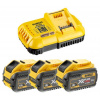 DeWalt DCB118X3 nabíječka FLEXVOLT + 3 x 9,0 Ah