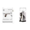 Ascaso Steel DUO PID, White&Wood + Eureka Mignon Turbo, CR chrome