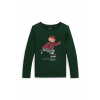 Detská bavlnená košeľa s dlhým rukávom Polo Ralph Lauren 312P00435500 zelená 117-123