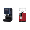 Gaggia New Classic EVO BC, blue + Eureka Mignon Bravo, CR ferrari red