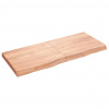 vidaXL Nástenná polica bledohnedá 120x50x(2-6) cm ošetrený masívny dub - Hnedá - 10908-152654