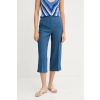 Ľanové nohavice United Colors of Benetton 4AGHDF08M modrá 32