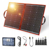Prenosný solárny panel Dokio solárny 110W 18V regulátor 12V batéria