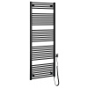 Aqualine DIRECT-E elektrické vykurovacie teleso, rovné, 600x1680 mm, 800 W, čierna SPH ILE66TB