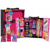 Bábika Barbie - Móda skrinka pre bábiky ružový kufor (Bábika Barbie - Móda skrinka pre bábiky ružový kufor)