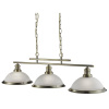 Searchlight Bistro 3Lt Bar Pendant - Antique Brass Metal & Acid Glass