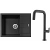 Set Sinks G188N6 (dřez Amanda 650 NANO Nanoblack N6 + baterie Eva P Nanoblack N6)