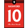 Superfutbal Maketa dresu Manchester United, červená Rozmer: A3, Meno a číslo: Rashford 10
