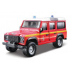 Bburago - záchranné vozidlo EMERGENCY - Land Rover Defender 110, hasiči, 1:50