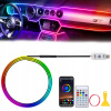 LED pásik SVETLO DO AUTA Osvetlenie Sada RGB Bluetooth