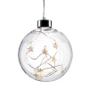 Vianočná sklenená LED guľa SOLIGHT 1V204