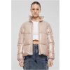 Ladies Recycled Short Shiny Puffer Jacket - duskrose 5XL