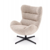 Halmar JACKIE relaxačné otočné kreslo, tmavobéžové