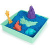 Kinetic sand krabica tekutého piesku s podložkou modrá