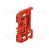 Svorka na lištu 279 0,08÷1,5mm2 póly 1 svorky 2 červená 800V