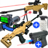 OSTREĽOVAČSKÁ PUŠKA NA GUĽKY BARRETT M82 + LASER + KOLIMÁTOR + PIŠTOĽ + GRANÁT