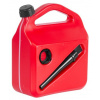 Kanister na benzín HOLECZECH plastový, 10 l, na PHM, červený