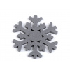Drevená vločka na nalepenie Farba: 2 šedá