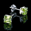 Silver.ag Náušnice strieborné, peridot E1534