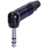 Neutrik NP3RX-BAG jack konektor 6.35 mm zástrčka, zahnutá Pólů: 3 stereo černá 1 ks