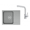Franke Sety - Kuchynský set T110Š, tectonitový drez OID 611-62 a batéria FS 3230.031, sivá/chróm 143.0687.318