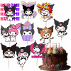 TOPPER PIKERY NA TORT KUROMI ANIME MY MELODY NARODENINY OZDOBA NA TORT 10ks
