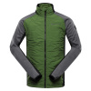 ALPINE PRO JORW Zelená/Tyrkysovo zelená PÁNSKA MIKINA S MERINO VÝPLŇOU S