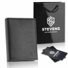 STEVENS Pánska kožená peňaženka s RFID ochranou hnedá PREMIUM ako vianočný darček pod vianočný stromček