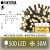 Viktória led svetelná záclona vonkajšia flash - 500led - 30m teplá biela / flash prebliknutie teplá biela
