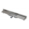 Alcadrain Odtokové žľaby - Sprchový žľab Flexible Low, 115 cm, s nastaviteľnou obrubou k stene, nerezová APZ104-1150