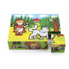 Drevené kocky Teddies Kocky kubus drevené Moje prvé rozprávky 12ks (8592190114305)