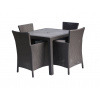 ROJAPLAST Set záhradného nábytku MELODY QUARTED záhradný stôl 1 + 4 záhradné stoličky IOWA
