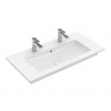 Villeroy & Boch Venticello - Umývadlo nábytkové 100x50 cm, s prepadom, 2 otvory na batériu, CeramicPlus, alpská biela 4104AKR1
