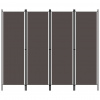 vidaXL 4-panelový paraván antracitový 200x180 cm - Antracitová - 99567-61712