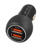 Tellur FCC8 Duální USB nabíječka do auta s QC 3.0, 6A černá