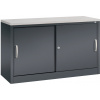 Kancelárska skriňa Acurado - Sideboard, posuvné dvere 1200 x 400 x 720 mm, čiernosivá