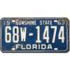 Americká ŠPZ Florida 1963 Sunshine State 68W-1474