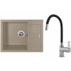 Set Sinks G11354 (dřez Amanda 650 Truffle 54 + baterie Flexia lesklá)