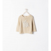 Detský sveter - Zara 92 biely, hnedý sveter (Zara, sveter s králikom, veľkosť 92, nový)