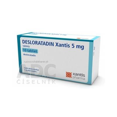 Saneca Pharmaceuticals, a.s. Desloratadin Xantis 5 mg tbl (blis.OPA/Al/PVC/Al) 1x10 ks