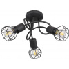 Globo 54802S-3D prisadené stropné svietidlo Xara 3x40W | E14 - čierna