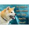 Pozorpes.sk, výstražná tabuľka (Akita inu- český text)